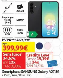 Auchan Smartphone samsung galaxy a27 5g promoção