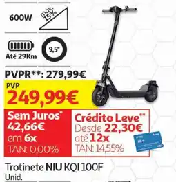 Auchan Trotinete NIU KQI 100F promoção