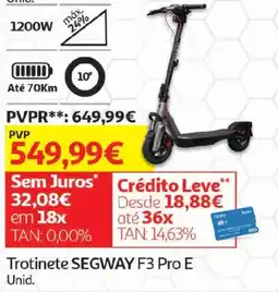 Auchan Trotinete SEGWAY F3 Pro E promoção