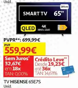 Auchan Tv hisense 65e7s promoção