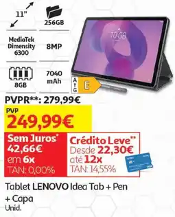 Auchan Tablet lenovo idea tab + pen + capa promoção