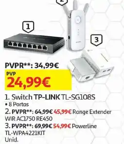 Auchan Switch tp-link tl-sg108s promoção