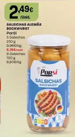 Intermarché Salsichas alemãs bockwurst porsi promoção