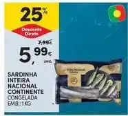Continente Bom dia Nacional - sardinha inteira continente promoção