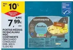 Continente - postas médias de bacalhau msc