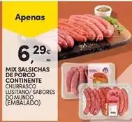 Continente Bom dia Mix - salsichas de porco continente promoção