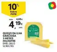 Continente Bom dia Milhafre - queijo da ilha graciosa 3 meses promoção