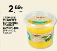 Continente Bom dia Continente - creme de curget e espinafres cozinha promoção