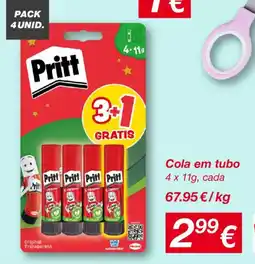 kik Pritt Cola em tubo promoção