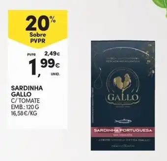 Sardinha gallo c/ tomate