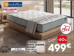 Conforama Molaflex colchão white jasmine pocket promoção