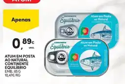 Continente Bom dia Atum em posta ao natural continente equilíbrio promoção