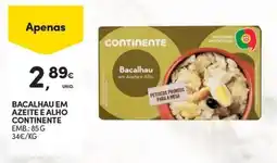 Continente Bom dia Bacalhau em azeite e alho continente promoção