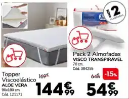 Conforama Topper Viscoelástico Aloe Vera promoção