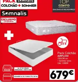 Conforama Somnalis pack colchão airflow promoção