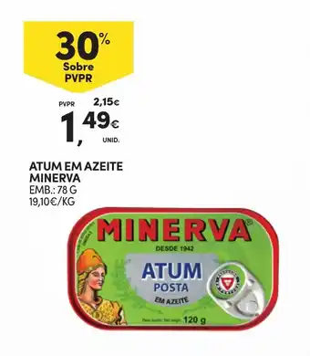 Continente atum em azeite minerva promoção