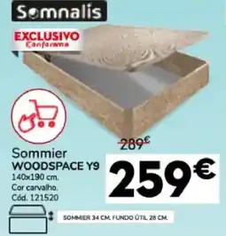 Conforama Somnalis sommier woodsapce y9 promoção