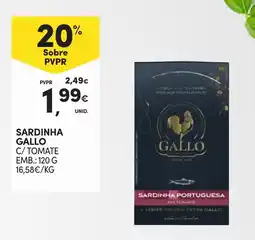 Continente sardinha gallo c/ tomate promoção