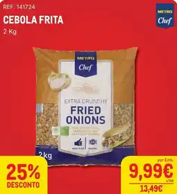 Makro Cebola frita metro chef promoção