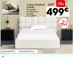 Conforama Cama abatível cloud promoção