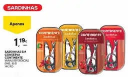 Continente Sardinhas em conserva continente promoção