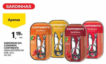 Sardinhas em conserva continente