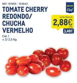 Makro tomate cherry redondo/chucha vermelho metro chef promoção