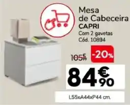 Conforama Mesa de cabeceira capri promoção