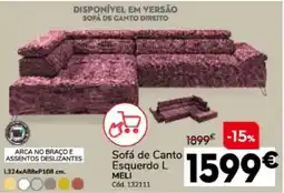 Conforama Sofá de Canto Esquerdo L Meli promoção