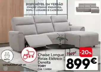 Chaise Longue Relax Elétrico Dereita TOBY