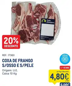 Makro Coxa de frango pasto alentejano s/osso e s/pele promoção