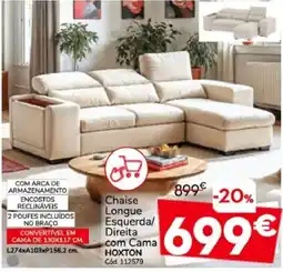 Conforama Chaise Longue Esquerda/Direita com Cama Hoxton promoção
