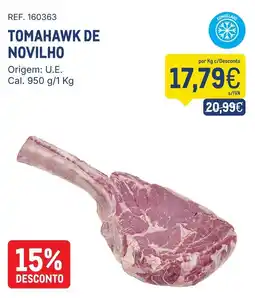 Makro Tomahawk de novilho promoção