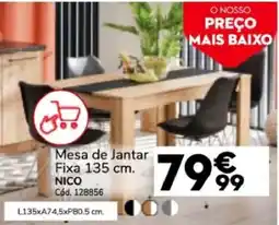 Conforama Mesa de jantar fixa nico promoção