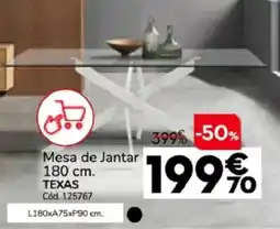 Conforama Mesa de Jantar Texas promoção