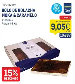 Makro Bolo de bolacha moka & caramelo metro chef promoção