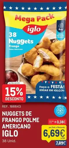 Makro nuggets de frango polme americano iglo promoção