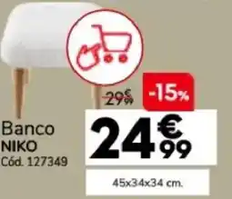 Conforama Banco Niko promoção