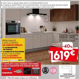 Conforama Cozinha completa ESENCIAL L3020 promoção