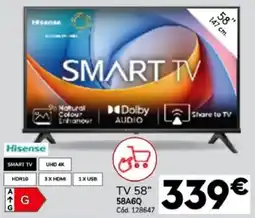 Conforama Hisense tv 58" promoção