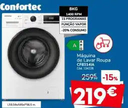 Conforama Máquina de lavar roupa confortec cf8314ia promoção