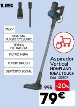 Conforama aspirador vertical homeland ideal touch promoção
