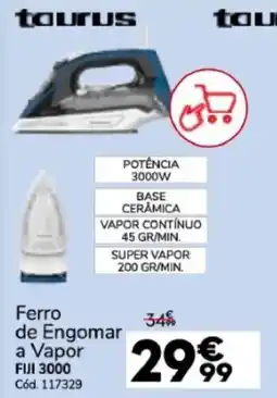 Conforama Ferro de engomar a vapor fiji 3000 promoção