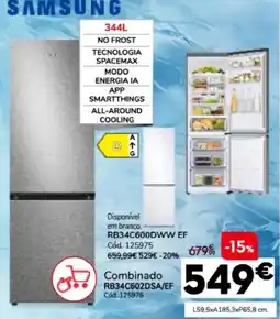 Conforama Samsung refrigerador 344l promoção
