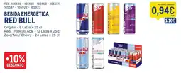 Makro bebida energética red bull promoção
