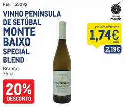 Makro vinho península de setúbal monte baixo special blend promoção