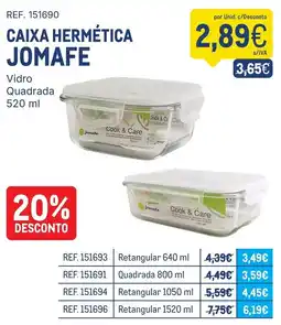 Makro Caixa hermética jomafe promoção