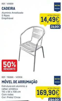 Makro cadeira aluminio anodizado promoção