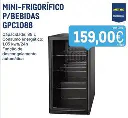 Makro mini-frigorífico p/bebidas gpc1088 promoção