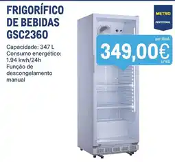Makro frigorífico de bebidas gsc2360 promoção